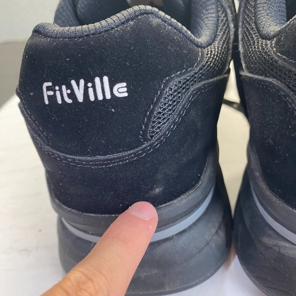 FitVille Men's Sneakers rebound core v1,Size 11EEW,Black,Comfort Technology - Picture 9 of 15